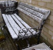 A garden bench.