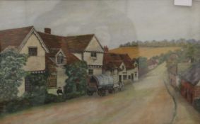 A ROBINSON, The Road to Shotley, oil, framed and glazed. 45 x 27 cm.