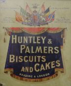 A Huntley and Palmers advertising print, framed and glazed. 66.5 x 77.5 cm overall.