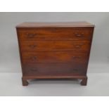 A Georgian mahogany chest of drawers. 110 cm wide.