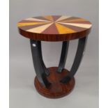 An Art Deco style coffee table. 58.5 cm diameter.