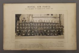 A signed RAF squadron photograph - No 4 Squadron 'D' Flight, 6.1.T.W, March 1943.