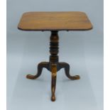 A 19th century mahogany tripod table. 70 cm wide.