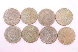 A quantity of Chinese coins.