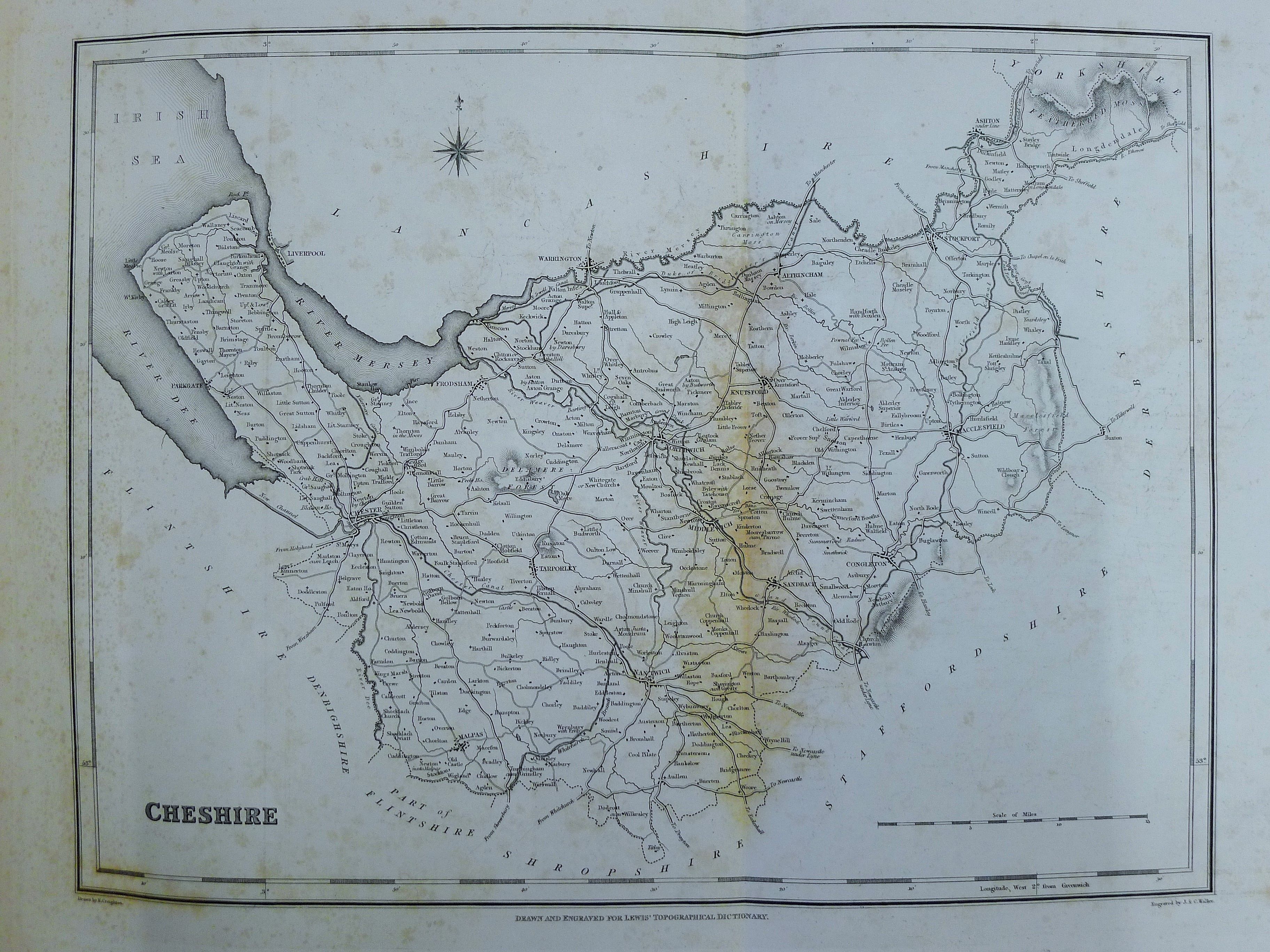 Lewis (Samuel), A Topographical Dictionary of England, 4 volumes and atlas volume, - Image 9 of 11