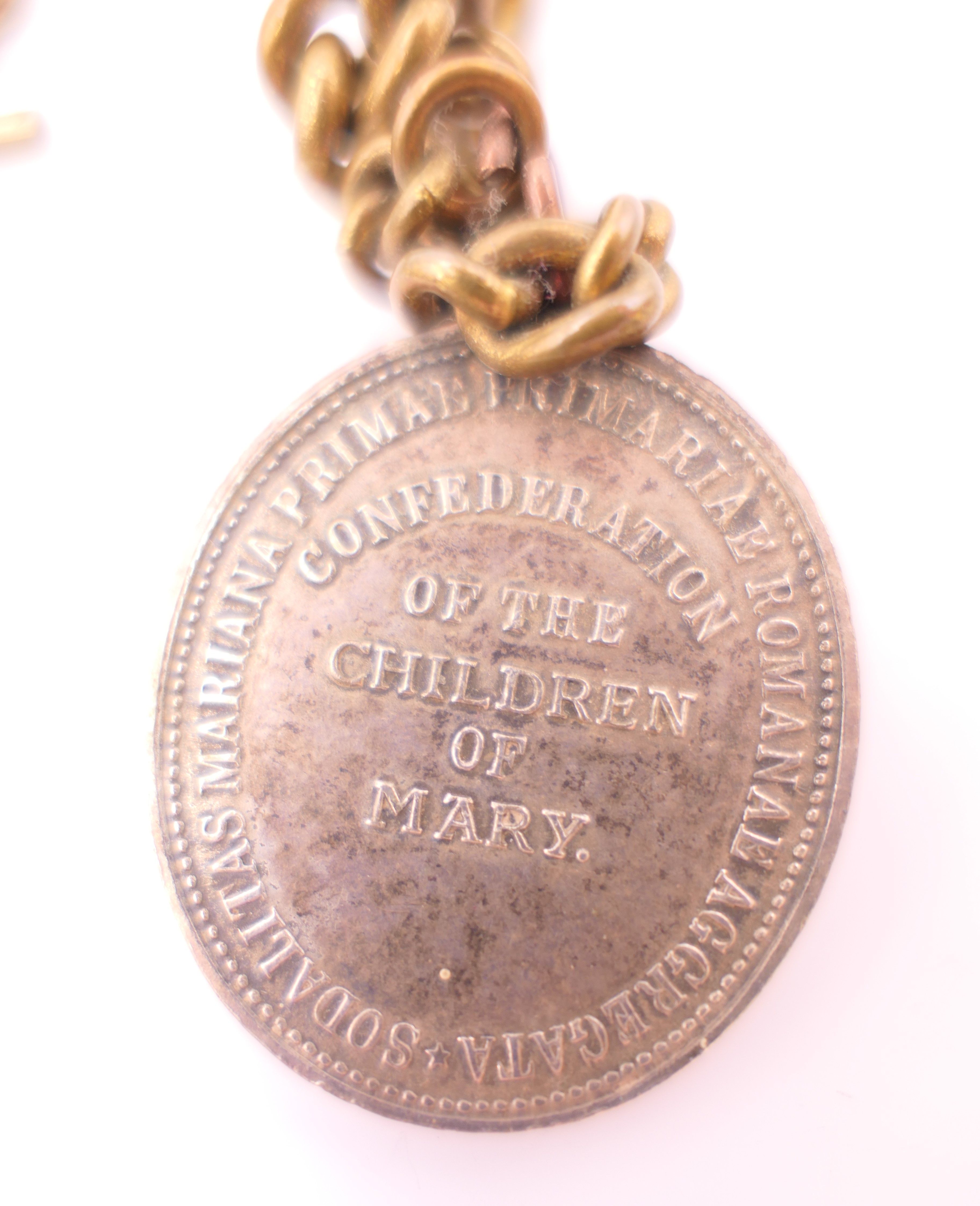 A Centra boxed pocket watch on a brass watch chain. 4.5 cm diameter. - Image 7 of 10