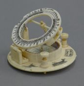 A bone compass. 10.5 cm diameter.