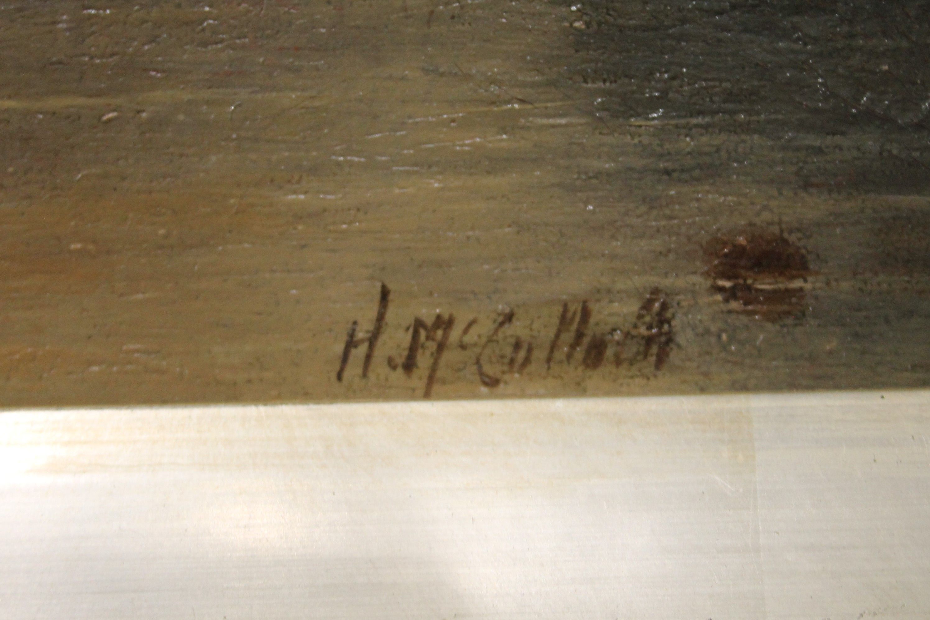HORATIO McCULLOCH RSA (1805-1867) Scottish, Loch Scene, oil on board, framed. 34 x 24 cm. - Image 3 of 4