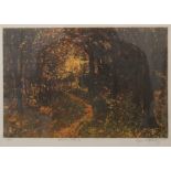 ROSANNA MAHONEY, Autumn Path 1, limited edition print, numbered 1/80 and signed in the margin,