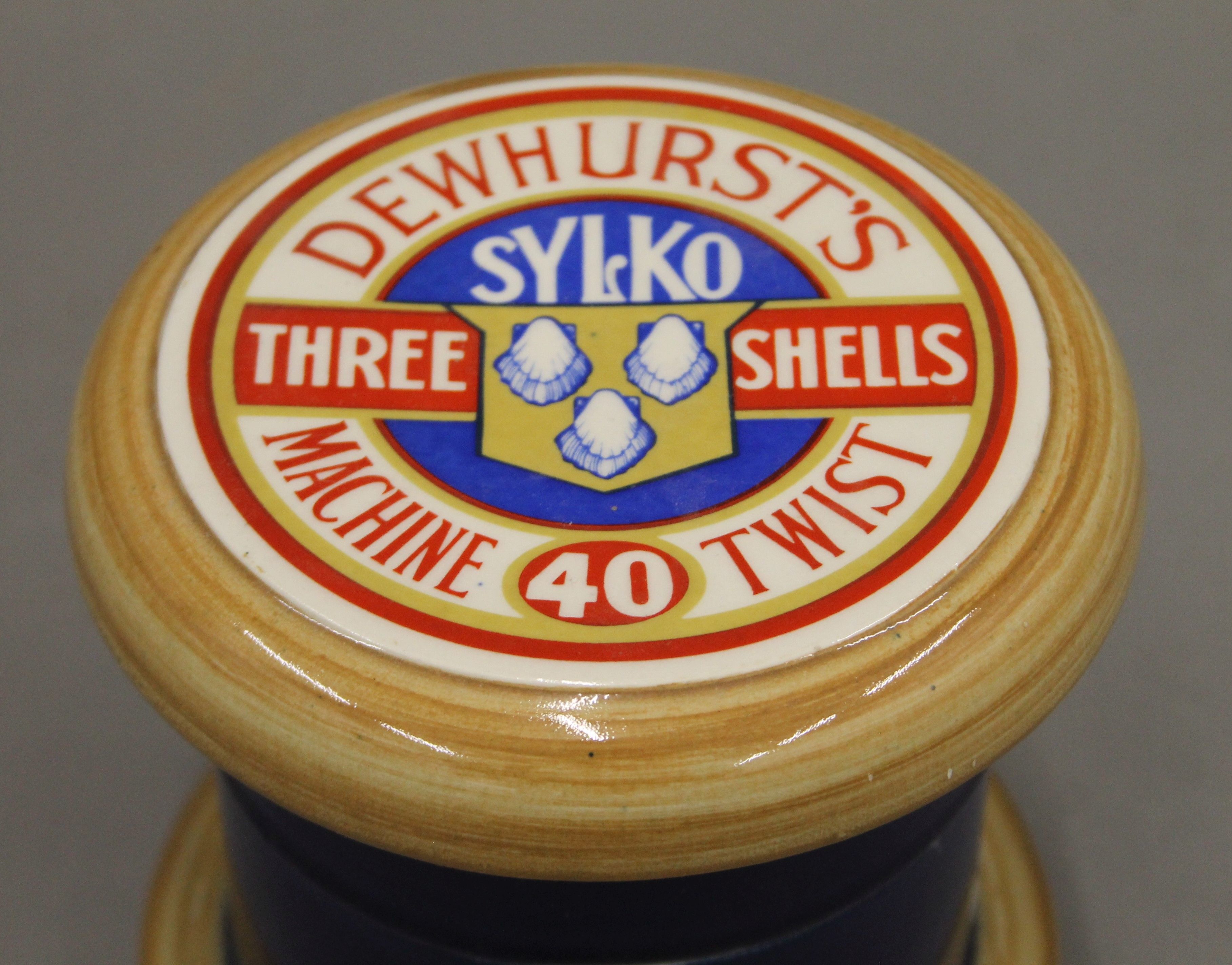 A Dewhursts silk porcelain box. 15 cm high. - Image 2 of 3