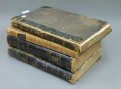 Four volumes of The Illustrated London News: Vol 5 July-Dec 1844, Vol 15 July-Dec 1849,