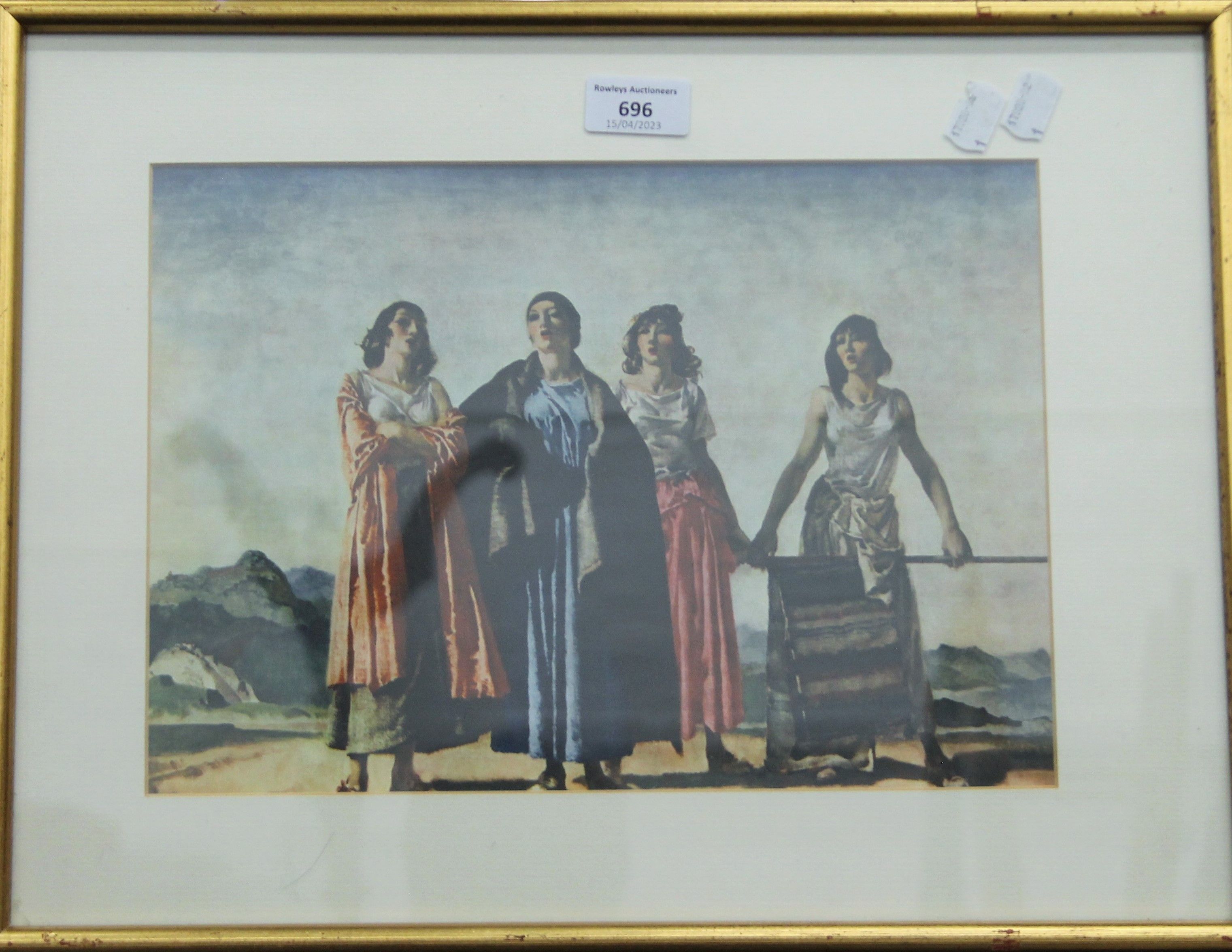 WILLIAM RUSSELL FLINT, print, framed and glazed. 32.5 x 23 cm. - Image 2 of 2