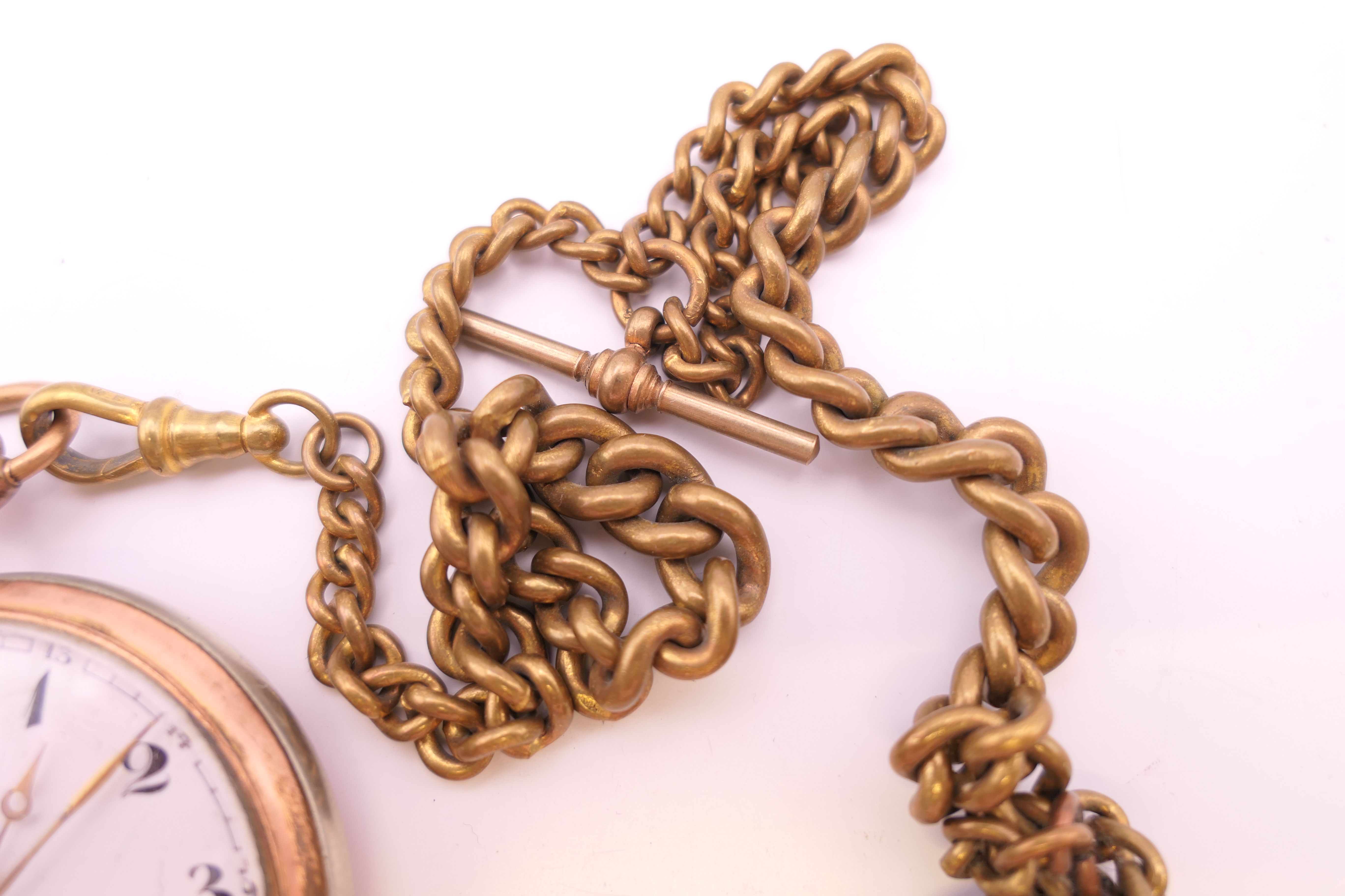 A Centra boxed pocket watch on a brass watch chain. 4.5 cm diameter. - Image 8 of 10