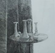 DAVID TINDLE RA (born 1932) British (AR), Table and Curtain, etching, artist's proof,