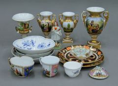 A box of English and Continental porcelain.