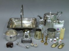 A box of various silver, silver plate, etc.