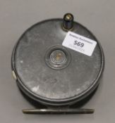 An Ogden Smith 4 inch Exchequer fishing reel.