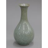 A small celadon crackle glaze vase. 18.5 cm high.