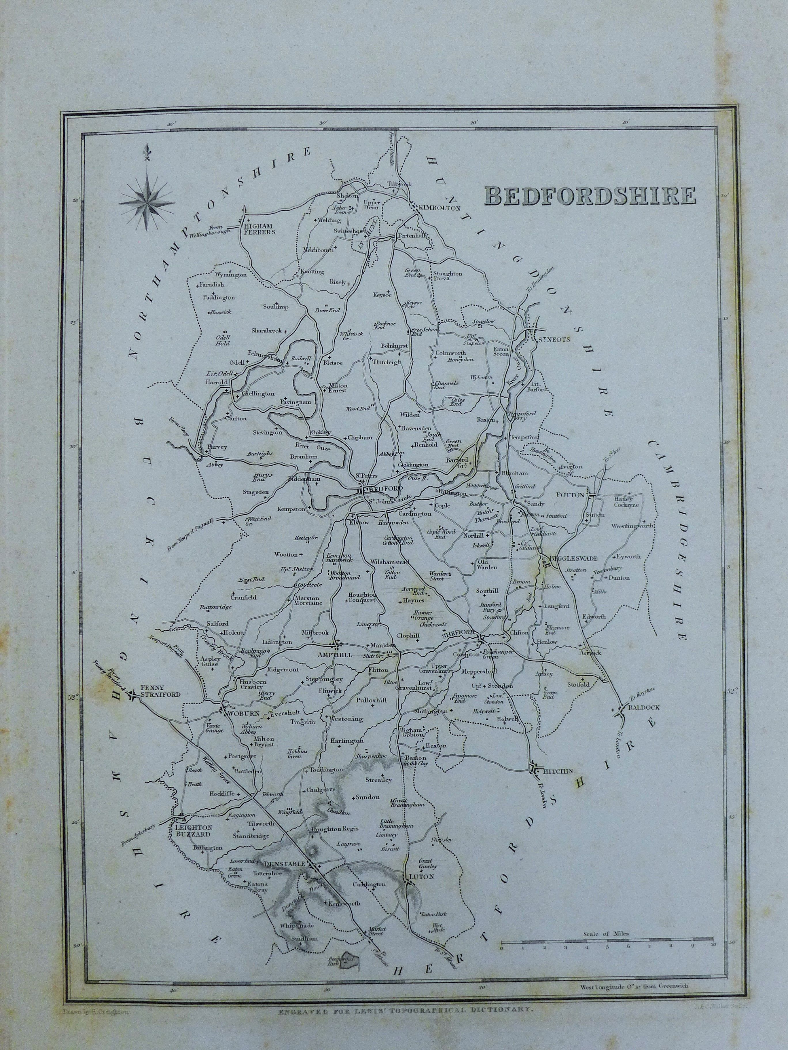 Lewis (Samuel), A Topographical Dictionary of England, 4 volumes and atlas volume, - Image 10 of 11