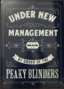 A Peaky Blinders tin sign. 50 x 70 cm.