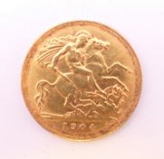 A 1904 half sovereign.