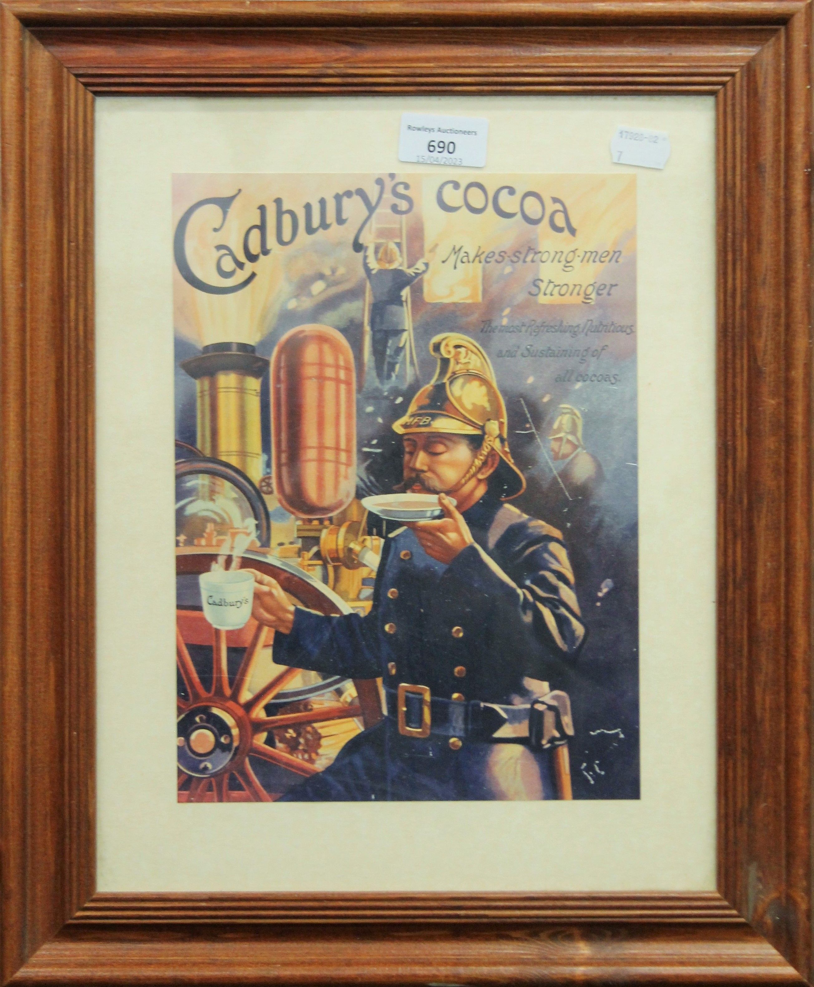 Two framed prints of adverts for Cadbury's Coco and Pears' Soap. The former 35.5 x 43 cm overall. - Image 2 of 4