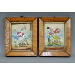 A pair of 19th century maple framed collages, one depicting Mr Lee as the Green Knight,