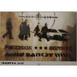 BANKSY (born 1974) British (AR), Precision Bombing poster, framed and glazed. 58 x 37 cm.