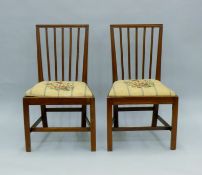 A pair of 19th century mahogany chairs. 52.5 cm wide.