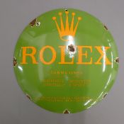 A round Rolex sign. 29 cm diameter.
