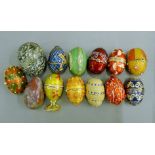 A box of decorative eggs.