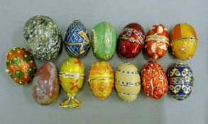 A box of decorative eggs.