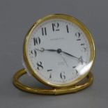 A Tiffany desk clock. 9 cm diameter.