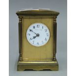 A carriage clock, the dial inscribed Mappin & Webb. 11.5 cm high.