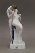 A Rosenthal porcelain model of lovers. 26.5 cm high.