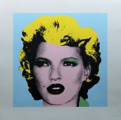 BANKSY (born 1974) British (AR), Kate Moss, a lithographic print on card,