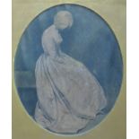 A print of A Seated Lady, housed in a Victorian gilt frame. 77.5 x 88.5 cm.