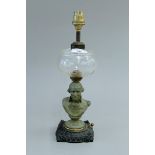A table lamp formed as George Washington. 31 cm high overall.
