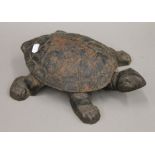 A vintage turtle form spittoon. 34 cm long.