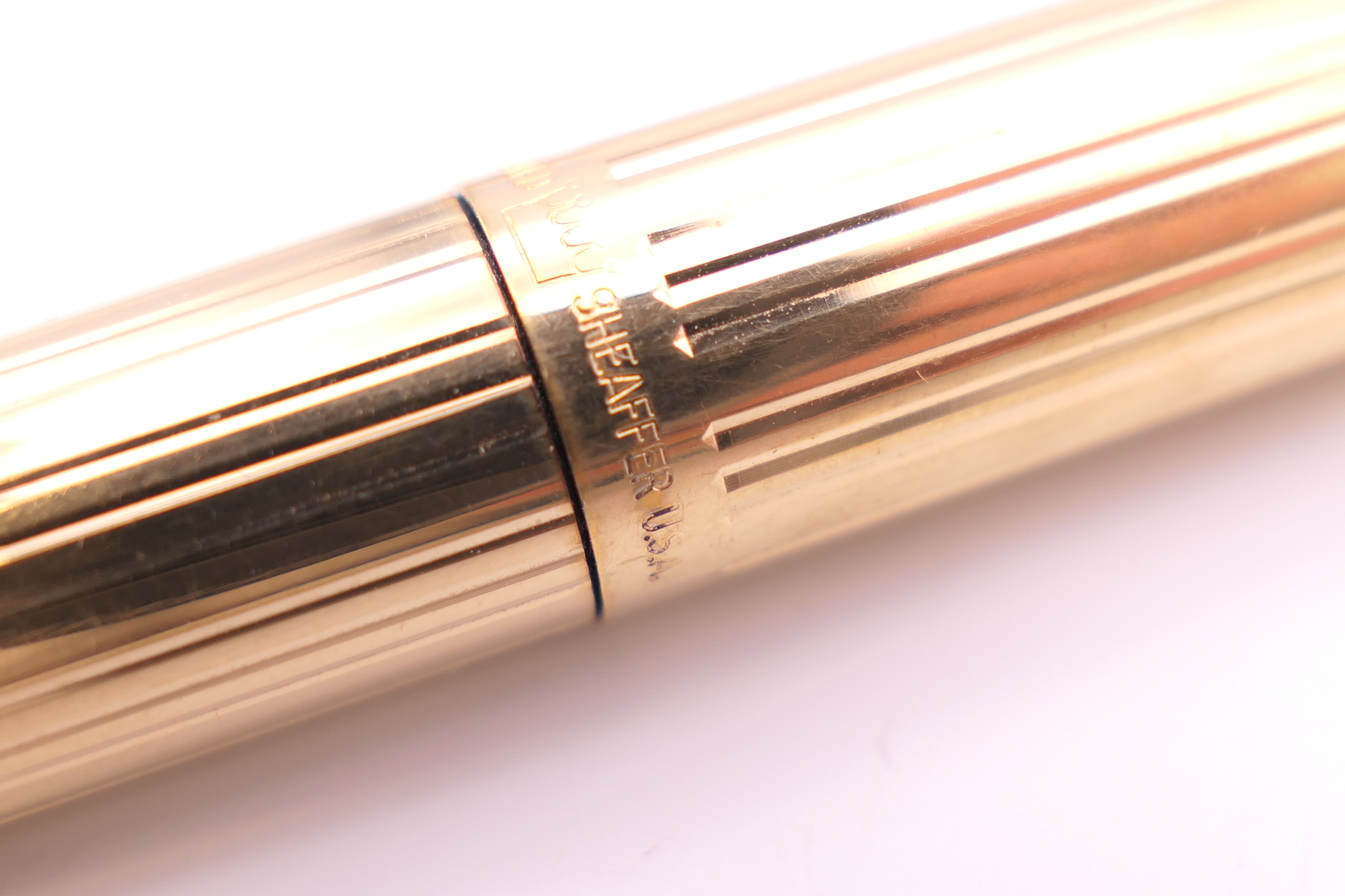 A Sheaffer fountain pen with 14 K gold nib and a Shaeffer ballpoint pen. - Image 3 of 9