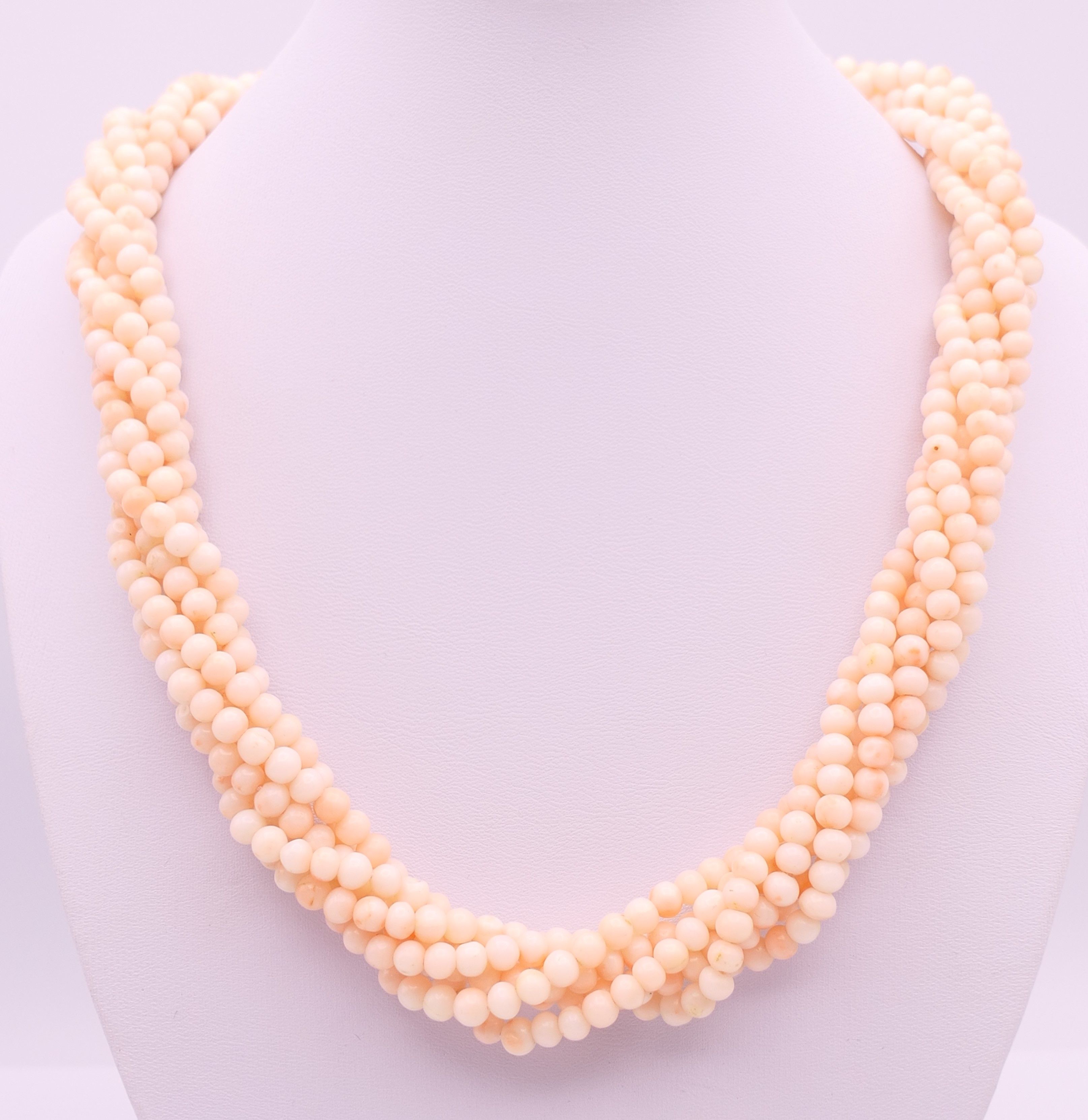 A six strand pearl necklace with an 18 ct gold clasp. 50 cm long. - Image 5 of 6