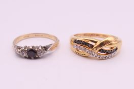 Two dress rings.