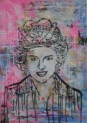 ENDLESS (British), Diana, limited edition hand embellished print, numbered 15/15,