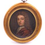 An 18th century oval portrait miniature of Edward Howden, Consul at Hamburg, label on reverse,