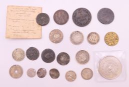 A collection of old coins.