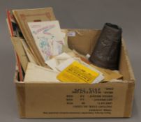 A collection of military ephemera letters, etc.