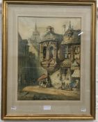H SCHAFER (19th century), Townscape, watercolour, framed and glazed. 33 x 44 cm.