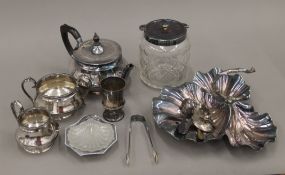 A quantity of silver plated ware.