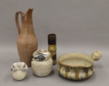 A quantity of Studio pottery.