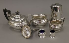 A small quantity of silver plate.